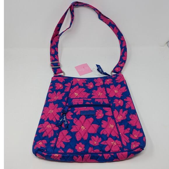 Vera Bradley Hipster Bag in Art Poppies Blue and Pink - Picture 8 of 11